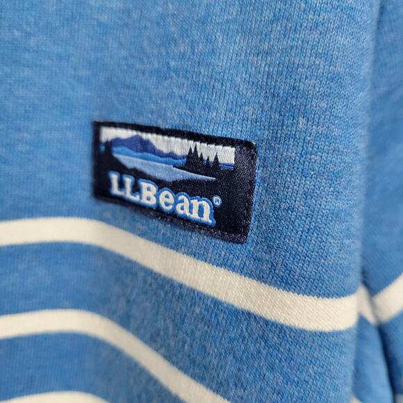 L.L. Bean Women's Blue/White Stripes Henley Pullover Size 3X NWT 111725-1239 - Picture 4 of 7